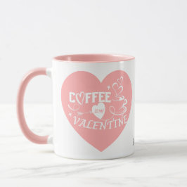 Custom Coffee Lover Pink Heart Arrow Valentine Mok