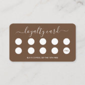 Custom Coffee Loyalty Kaart Eenvoudig script (Voorkant)