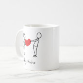 Custom Coffee Mug Gift for Girlfriend & Boyfriend Koffiemok (Voorkant links)