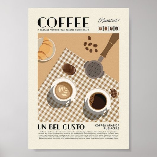 Custom Coffee Poster | Matte Giclée Print (Voorkant)