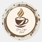 Custom Coffee Product Label Stickers | Cozy Coffee (Voorkant)