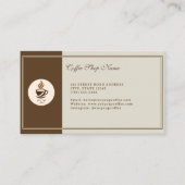 Custom Coffee Shop Business Card – Personalized  Visitekaartje (Voorkant)