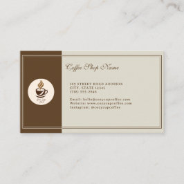 Custom Coffee Shop Business Card – Personalized  Visitekaartje