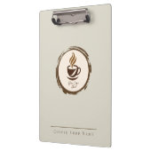 Custom Coffee Shop Clipboard with Logo and name Klembord (Links)