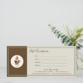 Custom Coffee Shop Gift Certificate | Personalized (Staand voorkant)