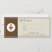 Custom Coffee Shop Gift Certificate | Personalized (Voorkant)