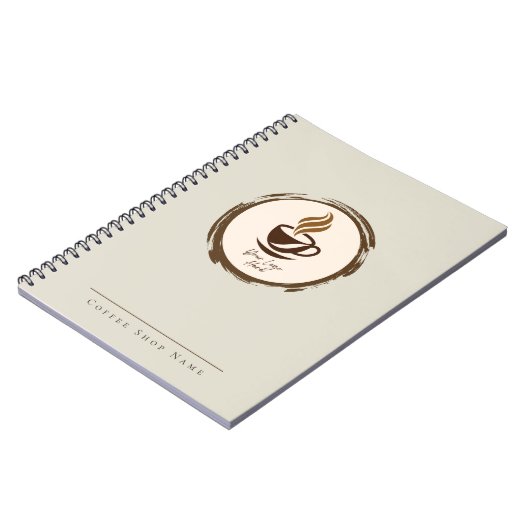 Custom Coffee Shop Notebook with Logo Notitieboek (Linkerzijde)