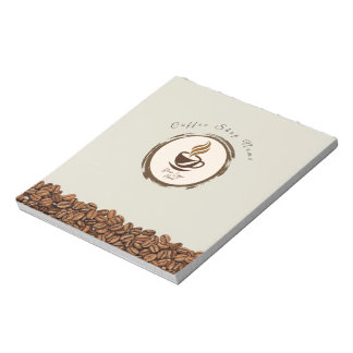Custom Coffee Shop Notepad – Personalized Logo  Notitieblok