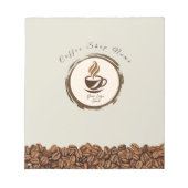 Custom Coffee Shop Notepad – Personalized Logo  Notitieblok (Voorkant)