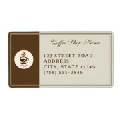 Custom Coffee Shop Shipping Labels – Personalized  (Voorkant)