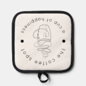 Custom Coffee Shop Voeg uw Logo Modern Minimalist  Pannenlap (Voorkant)