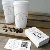 Custom Coffee Shop Voeg uw Logo Modern Minimalist  Papieren Bekers