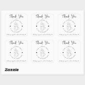 Custom Coffee Shop Voeg uw Logo Modern Minimalist  Vierkante Sticker (Vel)