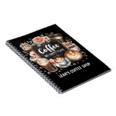 ☕Custom Coffeecore Keuken Cafe Koffie Happy Place Notitieboek (Rechterzijde)