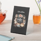 ☕Custom Coffeecore Keuken Cafe Koffie Happy Place Reclamebord Met Voetstuk (Insitu)
