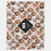 Custom Collage 12 Foto - funky familie monogram Fleece Deken (Voorkant)