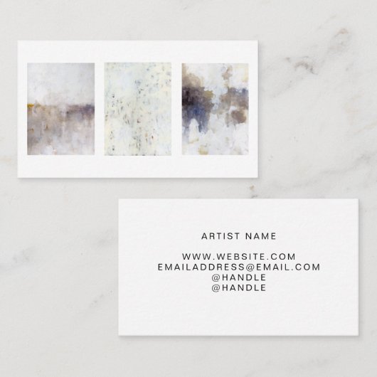 Custom Collage Art Artist Visitekaartje (Voorkant / Achterkant)