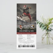 Custom College Football Game Ticket Kaart (Staand voorkant)
