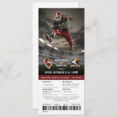 Custom College Football Game Ticket Kaart (Voorkant / Achterkant)