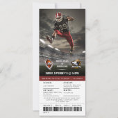 Custom College Football Game Ticket Kaart (Voorkant)