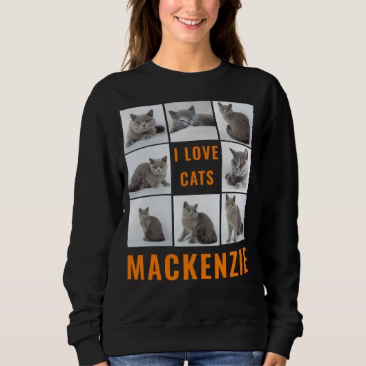 Custom College foto's en naam gepersonaliseerde vr Trui (Voorkant)