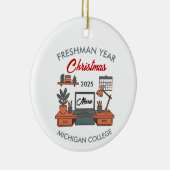 Custom College Freshman, New College Student Keramisch Ornament (Rechts)