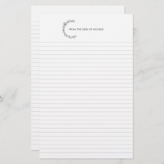 Custom College-geregeerd Stationery Notitieblok Briefpapier (Voorkant / Achterkant)