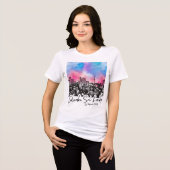 Custom Colombo Sri Lanka: Cosmic Skyline Graphic  Tri-Blend Shirt (Voorkant volledig)
