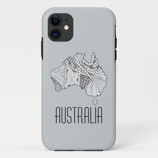Custom Color Australia Map Art Case-Mate iPhone Case (Achterkant)