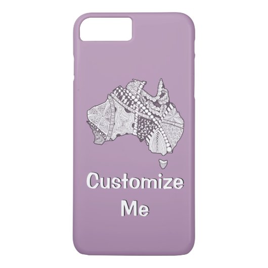 Custom Color Australia Map Art Case-Mate iPhone Case (Achterkant)