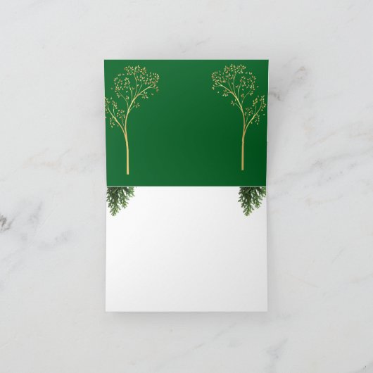Custom Color Christmas Card Bedankkaart (Binnen)