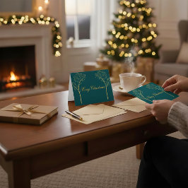 Custom Color Christmas Card Bedankkaart