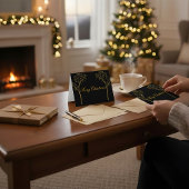 Custom Color Christmas Card Bedankkaart