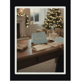 Custom Color Christmas Card Bedankkaart