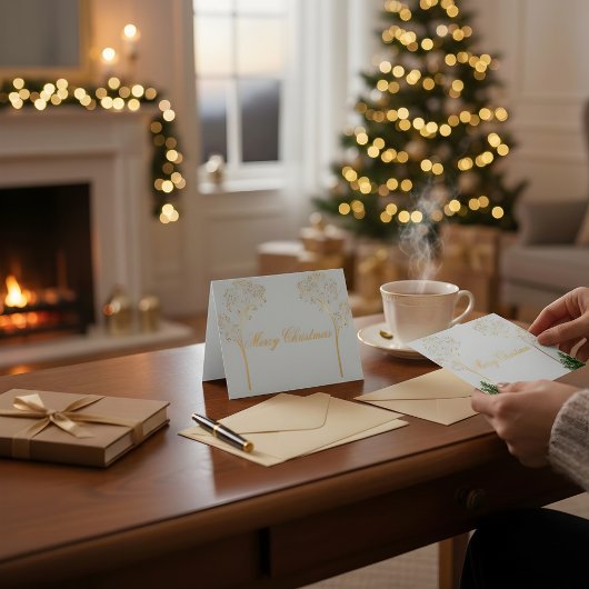 Custom Color Christmas Card Bedankkaart