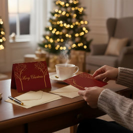 Custom Color Christmas Card Bedankkaart