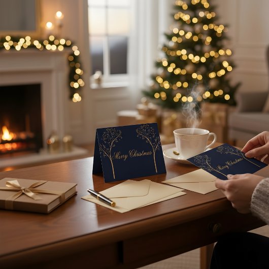 Custom Color Christmas Card Bedankkaart