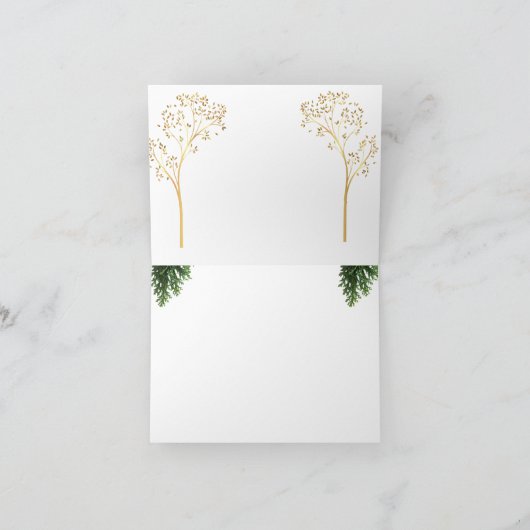 Custom Color Christmas Card Bedankkaart (Binnen)