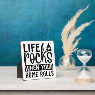 CUSTOM COLOR Life Rocks wanneer uw huis rolt Fotoplaat