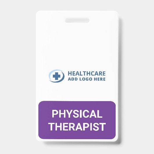 Custom Color PT Physical Therapist Companion Badge (Voorkant)