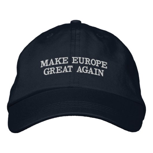 Custom Color & Text Make Europe Blank Again Blue Geborduurde Pet (Voorkant)