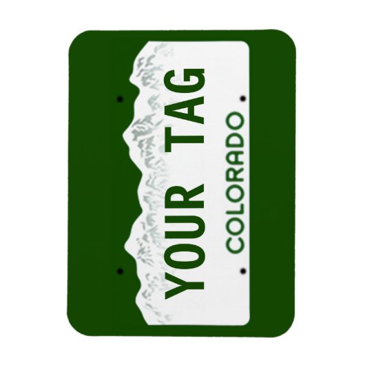 Custom Colorado License Bord Magneet (Verticaal)