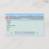 Custom Colorado License Bord - Modern Edition Visitekaartje (Achterkant)