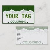 Custom Colorado License Bord Visitekaartje (Voorkant / Achterkant)