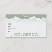Custom Colorado License Bord Visitekaartje (Achterkant)