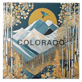 Custom Colorado Mountain Hummingbird Tegeltje (Voorkant)