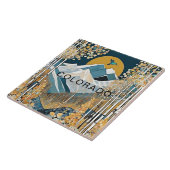 Custom Colorado Mountain Hummingbird Tegeltje (Zijkant)