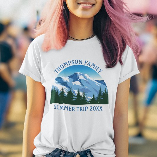 Custom Colorado Ski Trip Mountain Family Reunion T-shirt
