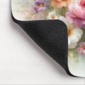 Custom Colorful Aquarell Floral Template Monogram Muismat (Hoek)