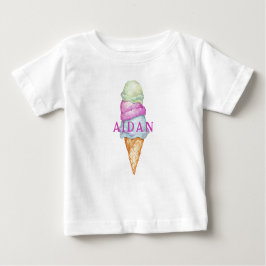 Custom Colorful Painted Ice Cream Cone With Name